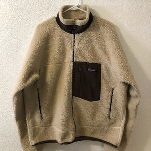 Vintage Patagonia Retro X Deep Pile Fleece Jacket Oatmeal Men’s L